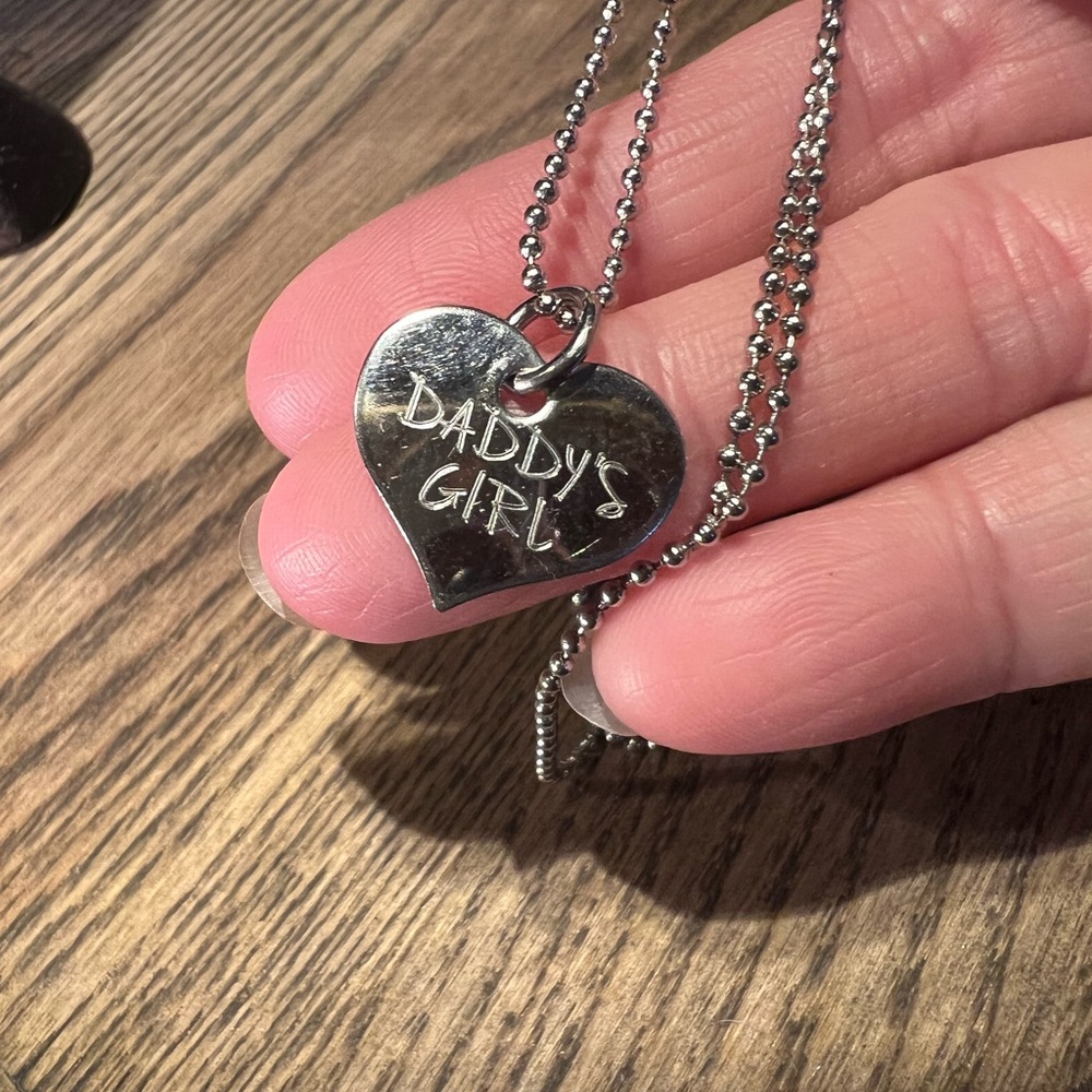 Unique Bargains Silver Heart “Daddys Girl” Necklace